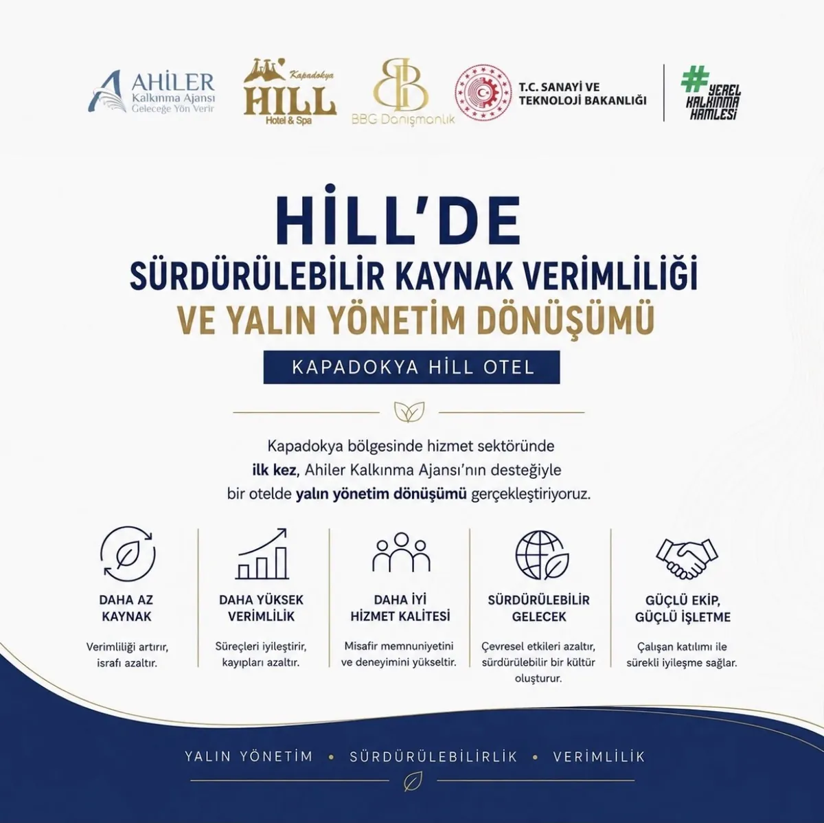 Hill'de sürdürülebilir kaynak verimliliği ve yalın yönetim dönüşümü